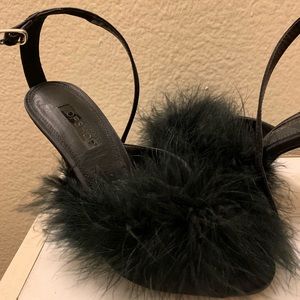 Top shop ankle strap feather heels